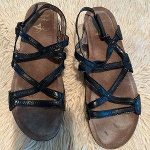 Dansko black sandals size 41